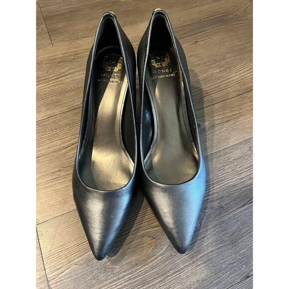 Monet Gray Metallic Heels - Picture 1 of 6